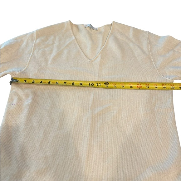 Ferette Collection Elegant Cream Long Light Sweater Sleeve Dress Size:M - Picture 10 of 11